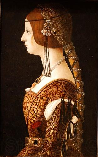 FIGINO, Giovanni Ambrogio Blanca Maria Sforza Spain oil painting art